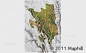 Satellite 3D Map of Markam, physical outside