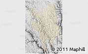 Shaded Relief 3D Map of Markam, physical outside