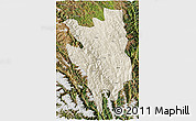 Shaded Relief 3D Map of Markam, satellite outside