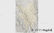 Shaded Relief 3D Map of Markam, semi-desaturated