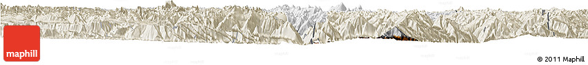 Physical Horizon Map of Markam, shaded relief outside