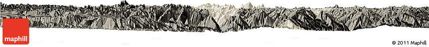 Shaded Relief Horizon Map of Markam, darken
