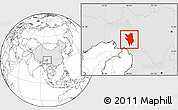 Blank Location Map of Markam, highlighted country