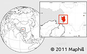 Blank Location Map of Markam, highlighted parent region