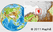 Physical Location Map of Markam, highlighted parent region