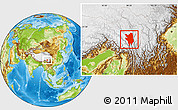 Physical Location Map of Markam