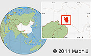 Savanna Style Location Map of Markam, highlighted country