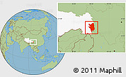 Savanna Style Location Map of Markam, highlighted parent region