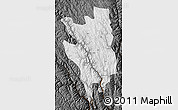 Physical Map of Markam, darken