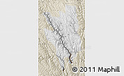 Physical Map of Markam, shaded relief outside