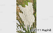 Shaded Relief Map of Markam, satellite outside
