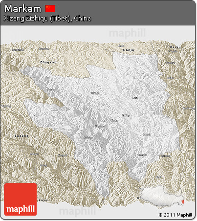 Classic Style Panoramic Map of Markam