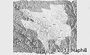 Gray Panoramic Map of Markam