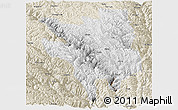 Physical Panoramic Map of Markam, shaded relief outside