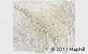 Shaded Relief Panoramic Map of Markam, lighten