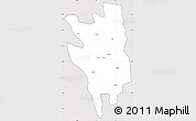 Silver Style Simple Map of Markam, cropped outside