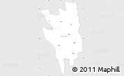 Silver Style Simple Map of Markam, single color outside