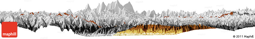 Physical Horizon Map of Medog, desaturated