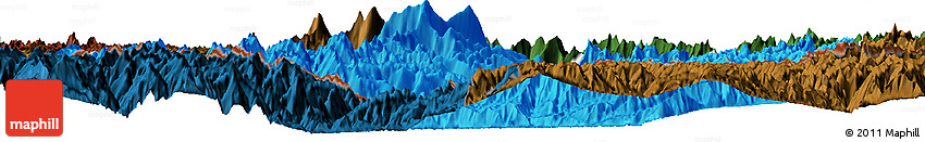 Political Horizon Map of Medog, darken