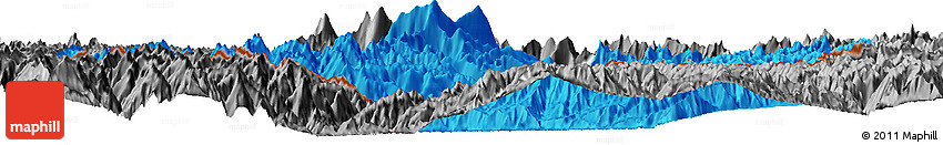 Political Horizon Map of Medog, desaturated