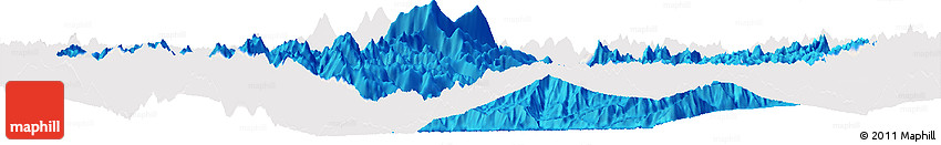 Political Horizon Map of Medog, single color outside