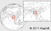 Blank Location Map of Medog, highlighted country, within the entire country