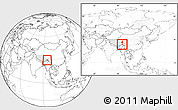 Blank Location Map of Medog, highlighted parent region, within the entire country
