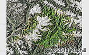 Satellite Map of Medog, semi-desaturated