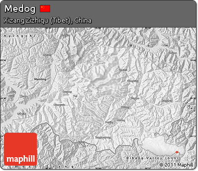Silver Style Map of Medog