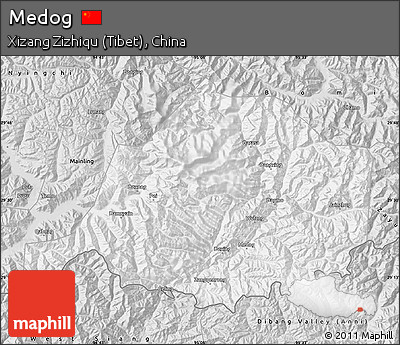 Silver Style Map of Medog