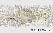 Shaded Relief Panoramic Map of Medog, lighten