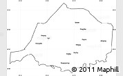 Blank Simple Map of Medog, cropped outside
