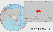 Gray Location Map of Nagqu