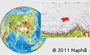 Physical Location Map of Nagqu