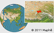 Satellite Location Map of Nagqu