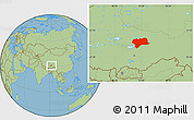 Savanna Style Location Map of Nagqu
