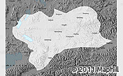 Physical Map of Nagqu, darken