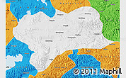 Physical Map of Nagqu, political outside