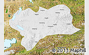 Physical Map of Nagqu, satellite outside