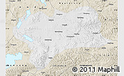 Physical Map of Nagqu, shaded relief outside