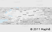Silver Style Panoramic Map of Nagqu