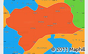 Political Simple Map of Nagqu