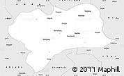 Silver Style Simple Map of Nagqu