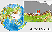 Physical Location Map of Nagrze, highlighted country, highlighted parent region
