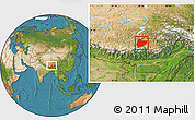 Satellite Location Map of Nagrze
