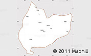 Classic Style Simple Map of Nagrze, cropped outside