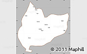 Gray Simple Map of Nagrze, cropped outside