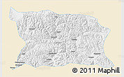 Classic Style 3D Map of Namling, single color outside