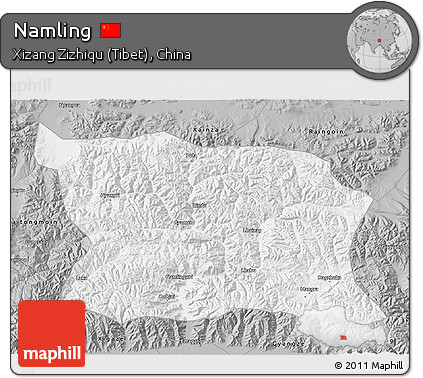 Gray 3D Map of Namling