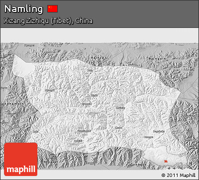 Gray 3D Map of Namling